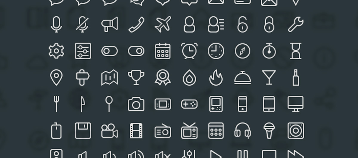 Free interface and navigation icons